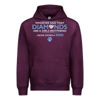 Mauve Wine whoever said that diamonds are a girls best friend never owned a dog Urban Hoodie - linhVisuals