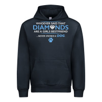 Navy whoever said that diamonds are a girls best friend never owned a dog Urban Hoodie - linhVisuals