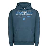 Pigment Midnight Navy whoever said that diamonds are a girls best friend never owned a dog Urban Hoodie - linhVisuals