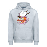 Heather Grey courage the cowardly dog Urban Hoodie - linhVisuals
