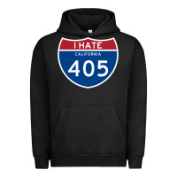 Pigment Black los angeles california interstate 405 (i 405) sweatshirt Urban Hoodie - linhVisuals