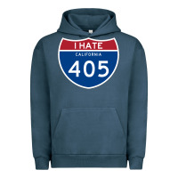 Pigment Midnight Navy los angeles california interstate 405 (i 405) sweatshirt Urban Hoodie - linhVisuals