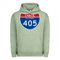 Pigment Oil Green los angeles california interstate 405 (i 405) sweatshirt Urban Hoodie - linhVisuals