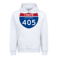 White los angeles california interstate 405 (i 405) sweatshirt Urban Hoodie - linhVisuals