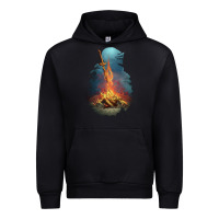 Black Souls Bonfire Urban Hoodie - linhVisuals