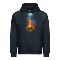 Navy Souls Bonfire Urban Hoodie - linhVisuals