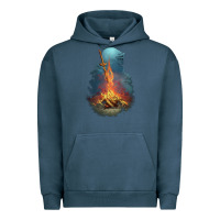 Pigment Midnight Navy Souls Bonfire Urban Hoodie - linhVisuals