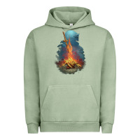 Pigment Oil Green Souls Bonfire Urban Hoodie - linhVisuals