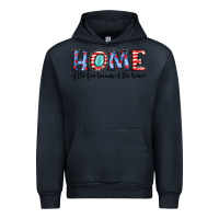 Navy home of the because of the brave Urban Hoodie - JahusDesignShop