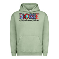 Pigment Oil Green home of the because of the brave Urban Hoodie - JahusDesignShop