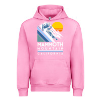 Fuchsia Pink mammoth mountain california retro ski sweatshirt Urban Hoodie - linhVisuals