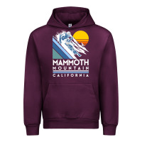 Mauve Wine mammoth mountain california retro ski sweatshirt Urban Hoodie - linhVisuals