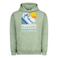 Pigment Oil Green mammoth mountain california retro ski sweatshirt Urban Hoodie - linhVisuals