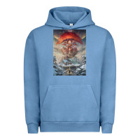 Pigment Pebble Blue The Painted World Urban Hoodie - linhVisuals
