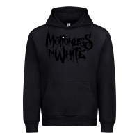 Black Motionless In White Urban Hoodie - linhVisuals