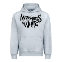 Heather Grey Motionless In White Urban Hoodie - linhVisuals