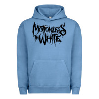 Pigment Pebble Blue Motionless In White Urban Hoodie - linhVisuals