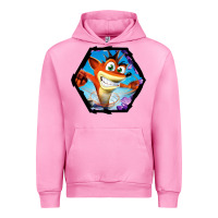 Fuchsia Pink CRASH BANDICOOT LEGENDS Urban Hoodie - linhVisuals