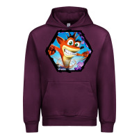 Mauve Wine CRASH BANDICOOT LEGENDS Urban Hoodie - linhVisuals