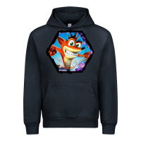 Navy CRASH BANDICOOT LEGENDS Urban Hoodie - linhVisuals