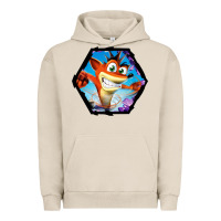 Pigment French Oak CRASH BANDICOOT LEGENDS Urban Hoodie - linhVisuals