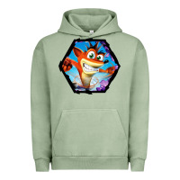 Pigment Oil Green CRASH BANDICOOT LEGENDS Urban Hoodie - linhVisuals
