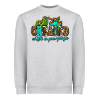 Heather Grey created with a purpose Heavyweight Sweatshirt - AdoDesignShop