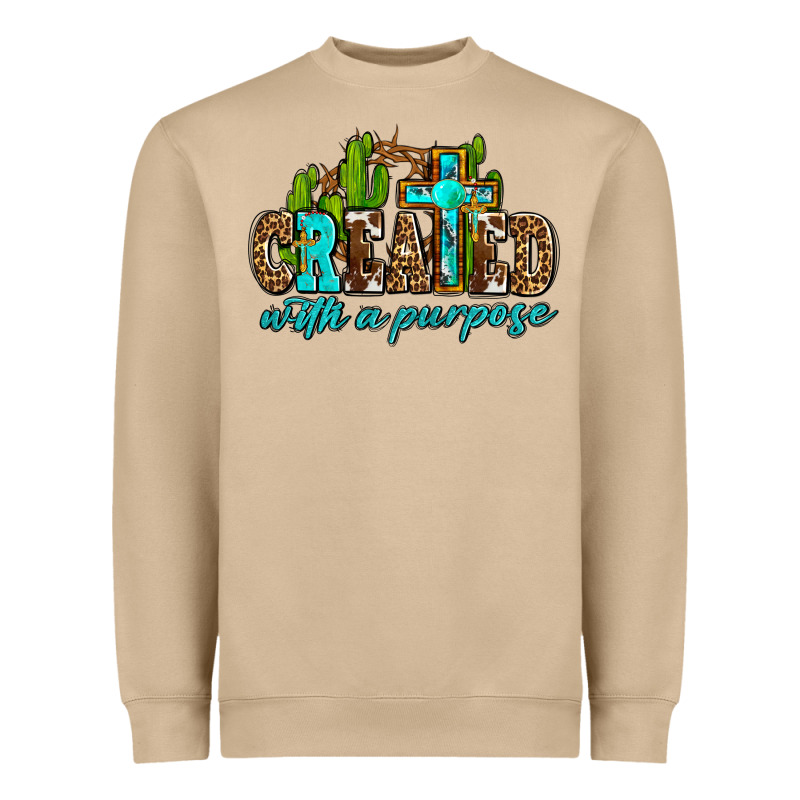 Created With A Purpose Heavyweight Sweatshirt by AdoDesignShop | Teevron