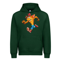 Forest Green CRASH BANDICOOT Urban Hoodie - linhVisuals