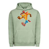 Pigment Oil Green CRASH BANDICOOT Urban Hoodie - linhVisuals