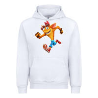 White CRASH BANDICOOT Urban Hoodie - linhVisuals