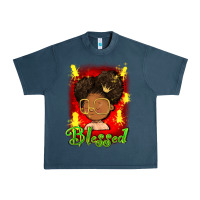 Midnight Navy blessed juneteenth Urban Heavy Tee - FaDigitalArtStudio
