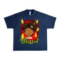 Navy blessed juneteenth Urban Heavy Tee - FaDigitalArtStudio