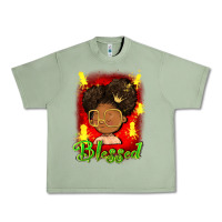 Oil Green blessed juneteenth Urban Heavy Tee - FaDigitalArtStudio