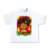 White blessed juneteenth Urban Heavy Tee - FaDigitalArtStudio