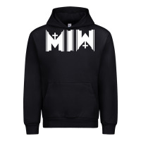 Black Motionless In White Urban Hoodie - linhVisuals