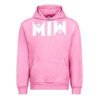 Fuchsia Pink Motionless In White Urban Hoodie - linhVisuals