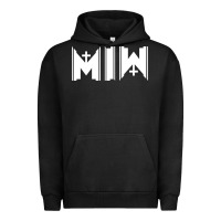 Pigment Black Motionless In White Urban Hoodie - linhVisuals
