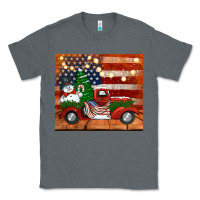 Charcoal Heather christmas truck with american flag Classic Tee - Jasminsmagicworld
