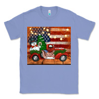 Colony Blue christmas truck with american flag Classic Tee - Jasminsmagicworld
