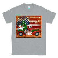 Heather Grey christmas truck with american flag Classic Tee - Jasminsmagicworld