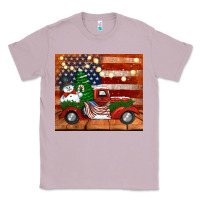 Lilac christmas truck with american flag Classic Tee - Jasminsmagicworld