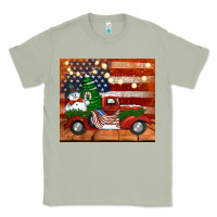 Matcha christmas truck with american flag Classic Tee - Jasminsmagicworld