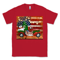 Red christmas truck with american flag Classic Tee - Jasminsmagicworld