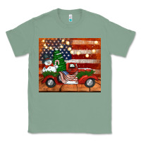 Sage christmas truck with american flag Classic Tee - Jasminsmagicworld