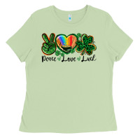 Matcha Peace love St. Patrick's Day Ladies Tee - CowGirlArtShop