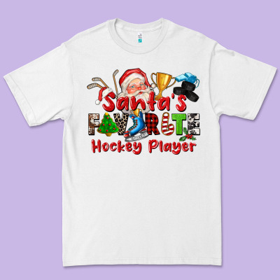 Santas Favorite Hockey Player Premium Tee Designed By Cowgirlartshop