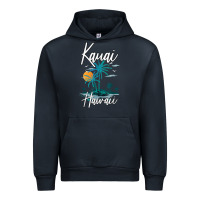 Navy family vacation retro sunset hawaii kauai t shirt Urban Hoodie - linhVisuals