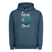 Pigment Midnight Navy family vacation retro sunset hawaii kauai t shirt Urban Hoodie - linhVisuals