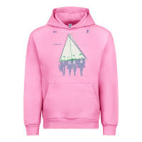 Fuchsia Pink Alt-j Urban Hoodie - linhVisuals